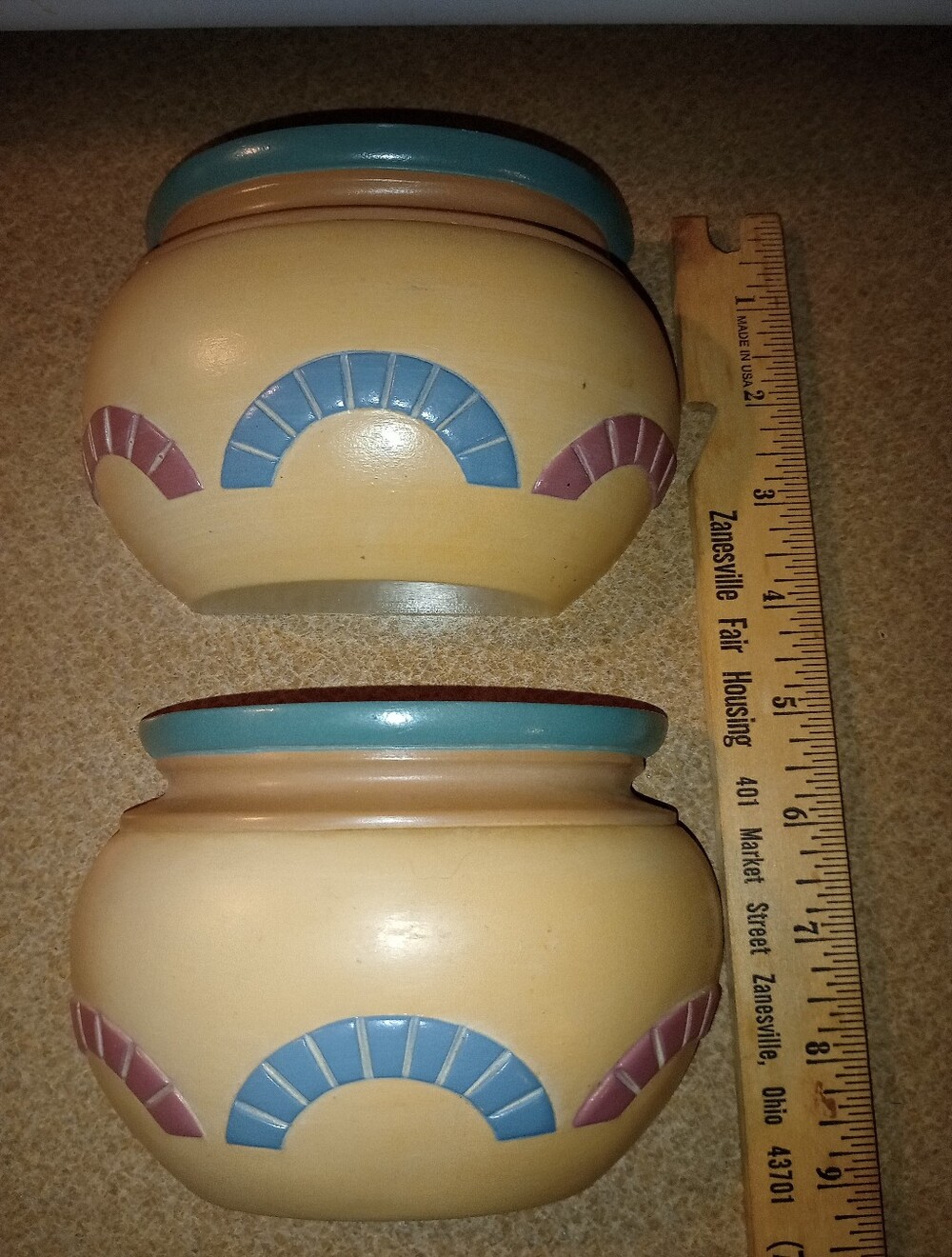 Vintage Pair Of Home Interiors Southwest Wall Pockets